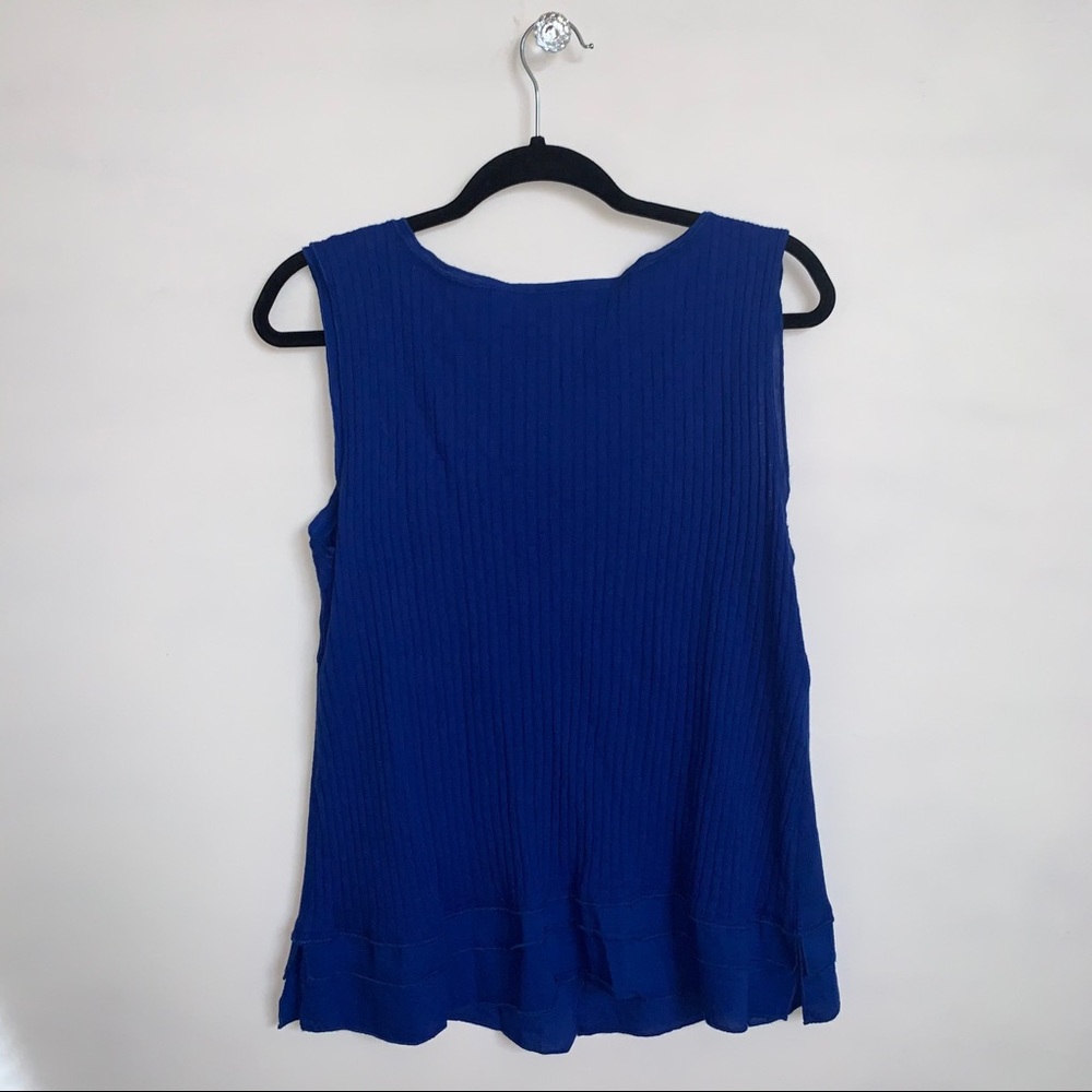 Soft Surroundings | Sapphire Roma Ribbed Tank - Picture 5 of 9